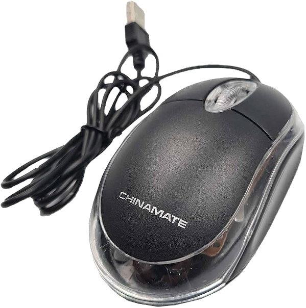 MOUSE OFFICE COM FIO CM10 CHINAMATE PRETO
