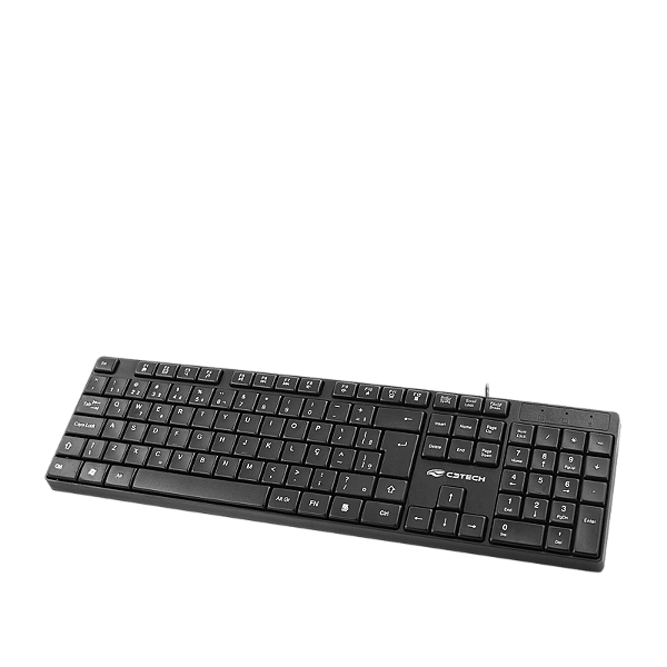 Teclado com Fio Multimídia ABNT2 C3Tech KBM11BK Preto