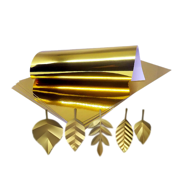 PAPEL LAMINADO DOURADO A4 250G MASTERPRINT COM 10 FOLHAS