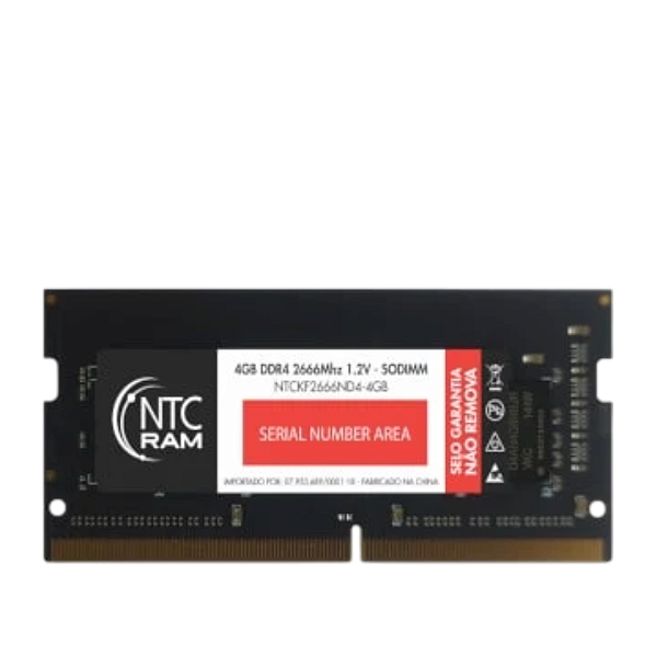 MEMÓRIA RAM NTC 4GB DDR4 2666MHZ NOTEBOOK NTCKF2666DD4-4GB