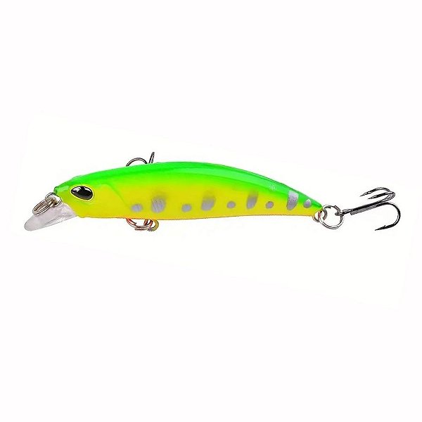 Iscas de Pesca Dura Pencil Verde e Amarela - 6,8cm 4,1g
