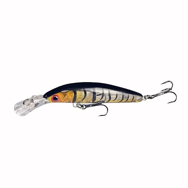 Iscas de Pesca Dura Minnow Branca e Preta - 7cm 3,8g