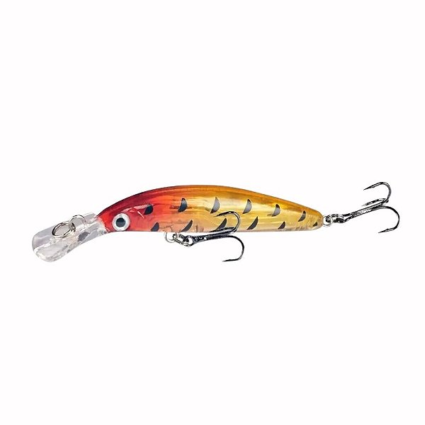 Iscas de Pesca Dura Minnow Amarela e Vermelha - 7cm 3,8g