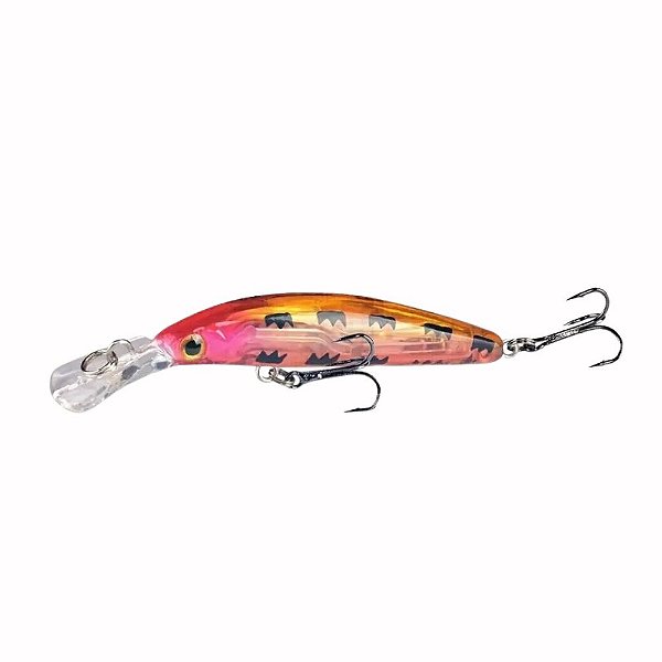Iscas de Pesca Dura Minnow Rosa e Amarela - 7cm 3,8g