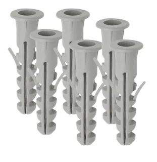 Bucha de Nylon com Aba 8mm - 20 un.