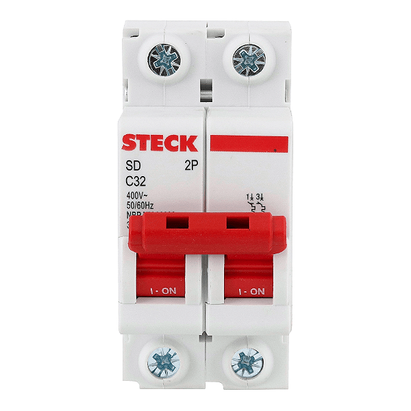 disjuntor bipolar de 32A steck