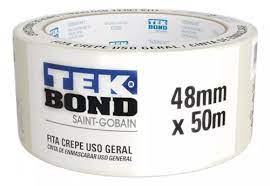 Fita Crepe Grossa 48mm Rolo Com 50m - Tekbond Uso Geral