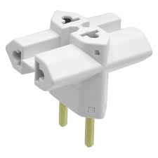 Adaptador Tomada Benjamin Tipo T Fêmea para Padrão Brasil - Branco 10A