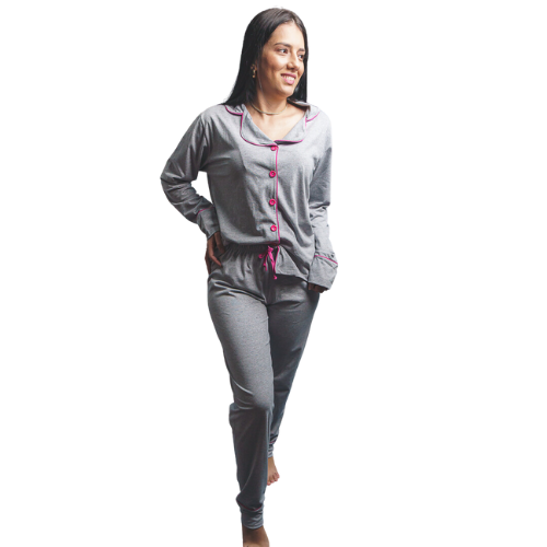 Pijama Americano Inverno Feminino Blogueira Pós operatório Maternidade