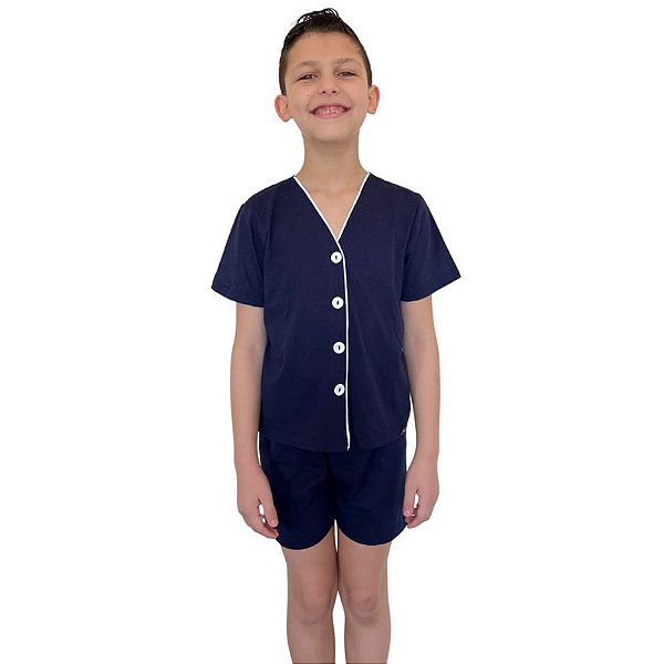 Pijama Americano Infantil Masculino Verão Pós cirúrgico
