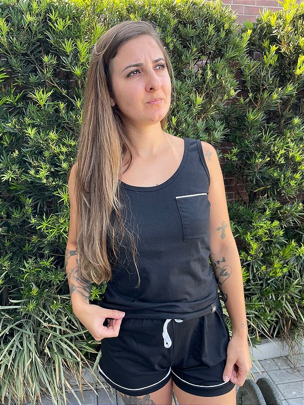 Pijama de Regata Feminino Blogueirinha Super estiloso