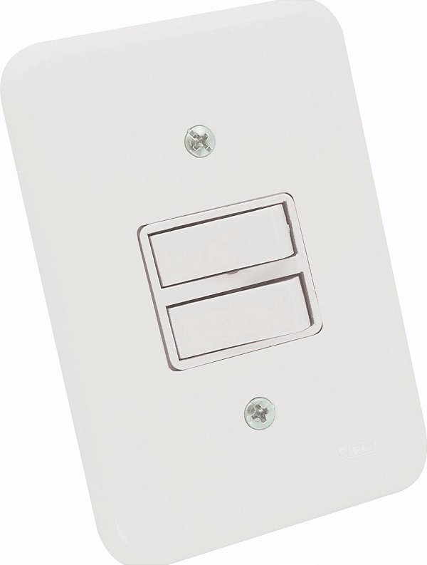 Interruptor 2 Teclas Simples 10a Com Placa