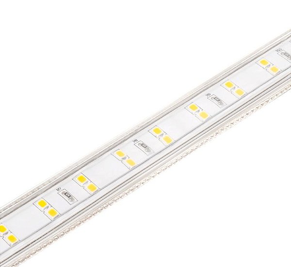 Fita Tensão de Rede Double Line Eco 10w 5m 220v IP67 750lm 3000k