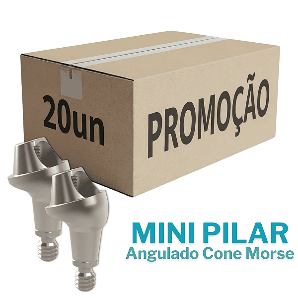 Kit c/20un. Mini Pilar Angulado Cone Morse 11.5º