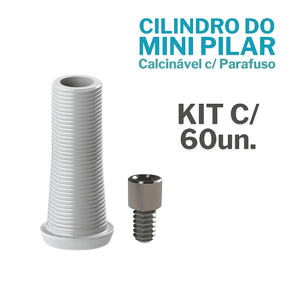 Kit c/60un. Cilindro do Mini Pilar Calcinável