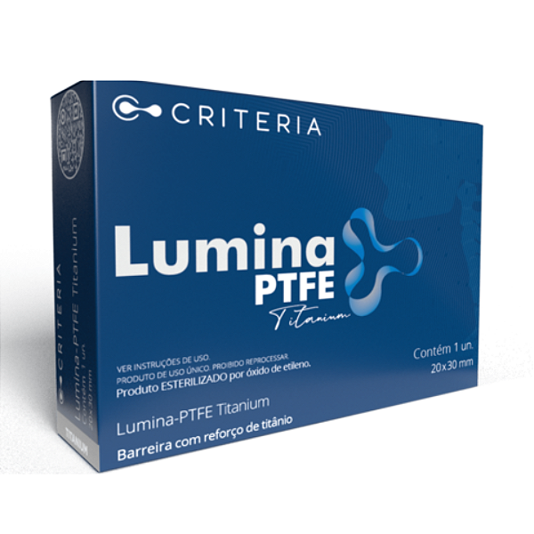 Barreira Regenerativa Lumina PTFE Criteria 20x30mm - Membrana d-PTFE Não Reabsorvível