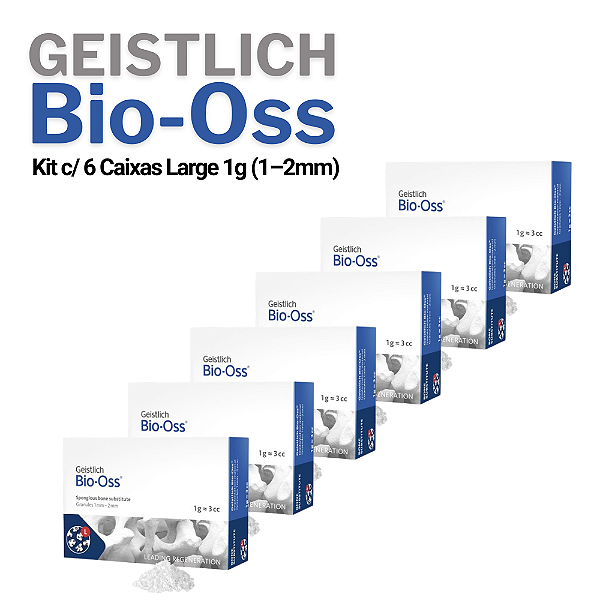 Kit Geistlich Bio-Oss Large 1g (1–2mm) — Leve 6, Pague 5
