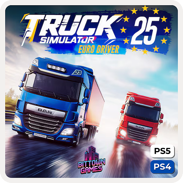 Truck Simulator 25: Euro Driver PS5 PS4 Mídia Digital