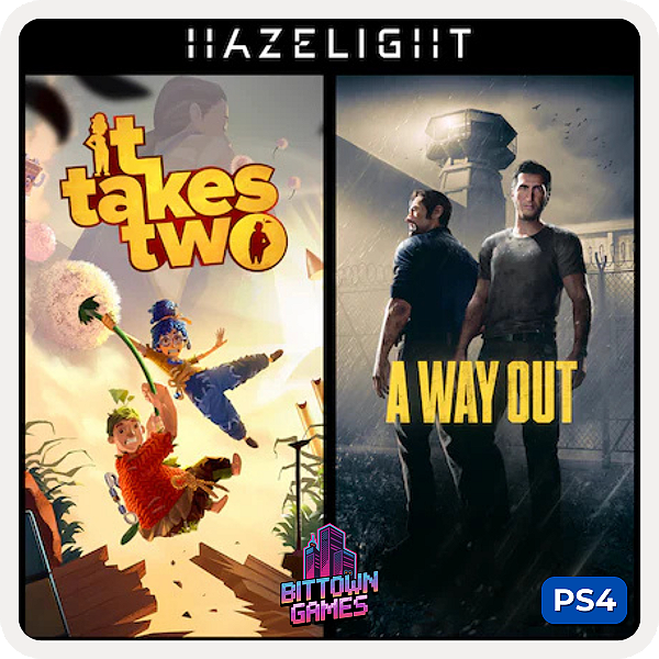 It Takes Two + A Way Out (Pacote Hazelight) PS4 Mídia Digital