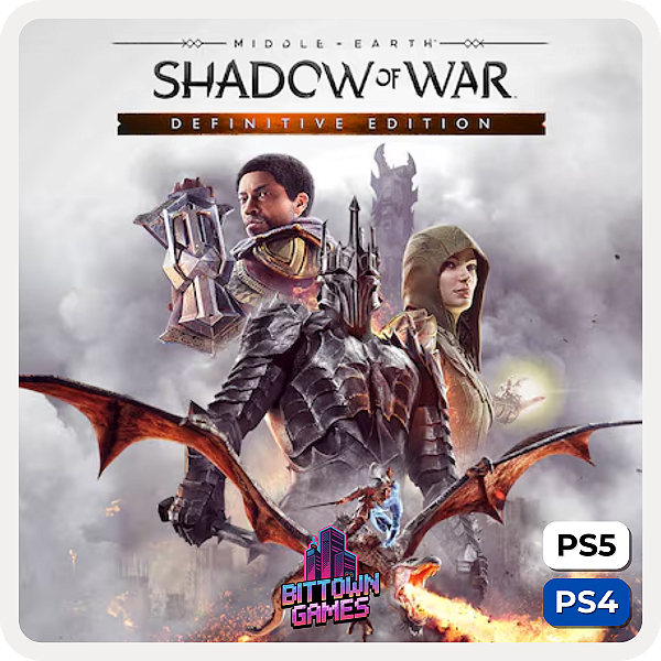 Terra-média: Sombras da Guerra Edição Definitiva PS4 PS5 Mídia Digital