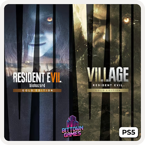 Resident Evil 7 Gold Edition + Village Gold Edition PS5 Mídia Digital