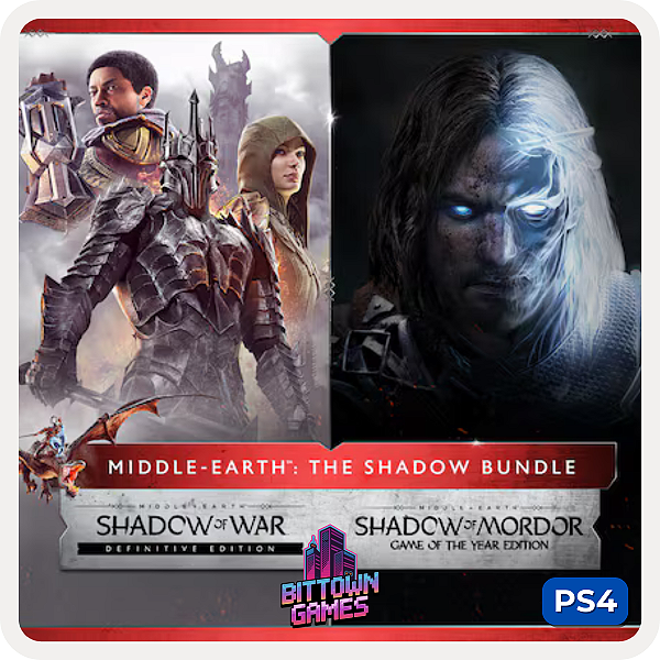 Pacote Terra Média: Sombras de Mordor + Sombras da Guerra Definitiva PS4 Mídia Digital