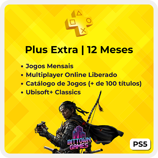 PSN Plus Extra 12 Meses PS5 Mídia Digital