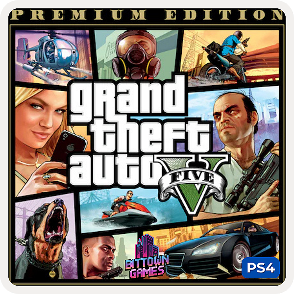 GTA Grand Theft Auto V 5 Edição Premium PS4 Mídia Digital