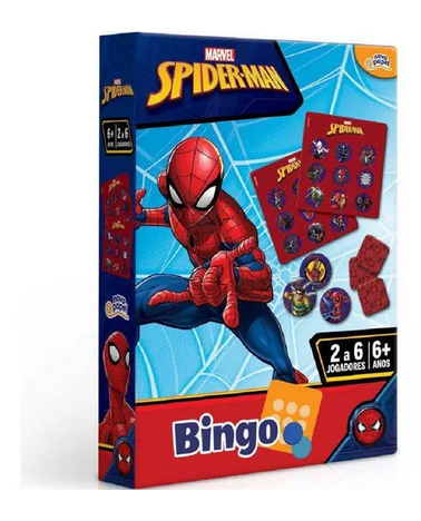 Jogo de Bingo Homem Aranha Novo Papel