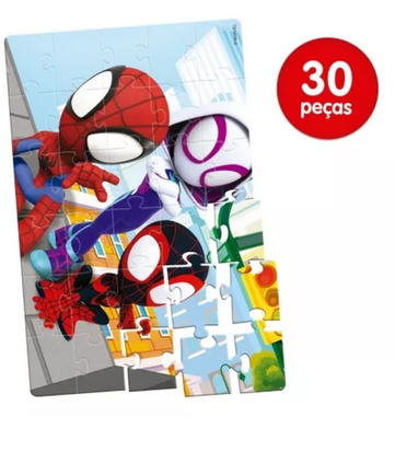 Quebra cabeça 30 peças Homem Aranha Novo Papel