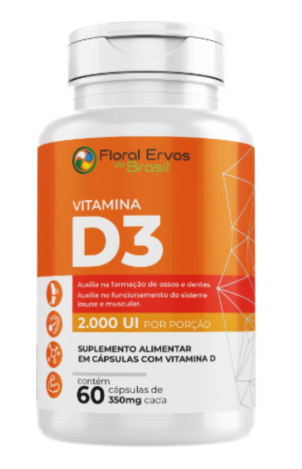 Vitamina D3 60 Cápsulas Floral Ervas