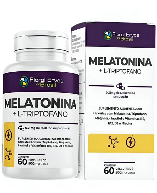 Melatonina + L-Triptofano 500mg Floral Ervas do Brasil