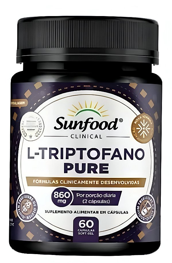 L-Triptofano Pure Sunfood 60 Cápsulas
