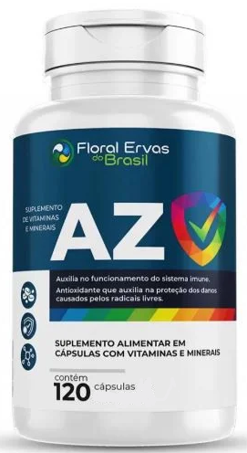 Multivitamínico A-Z 500mg Vitaminas + Minerais 120 Cáps. Floral Ervas