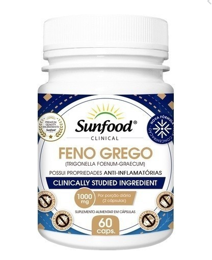 Feno Grego 1000mg Sunfood 60 Cápsulas