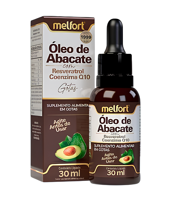 Óleo De Abacate Com Resveratrol + Coenzima Q10 Em Gotas Melfort