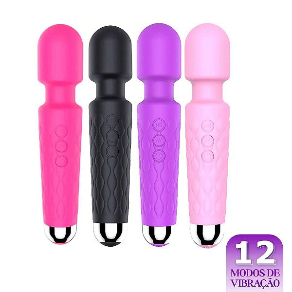 Varinha Mágica Massageadora e Estimuladora de Clitóris - 4 Cores