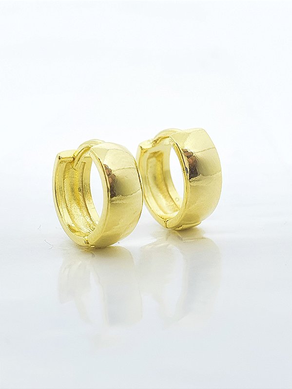 Brinco Argola Lisa M Banhado a Ouro 18k - BRI019