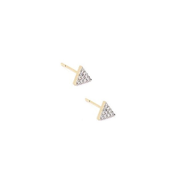 Brinco Triangulo Cravejado P Banhado a Ouro 18k - BRI008