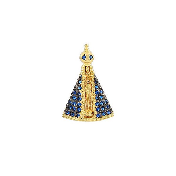 Pingente Nossa Senhora Cravejada Banhado a Ouro 18k - PIN007