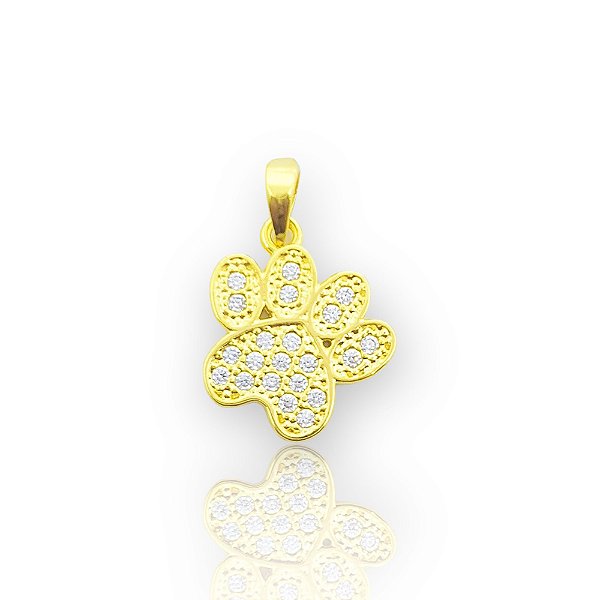 Pingente Patinha Cravejado Banhado a Ouro 18k - PIN004