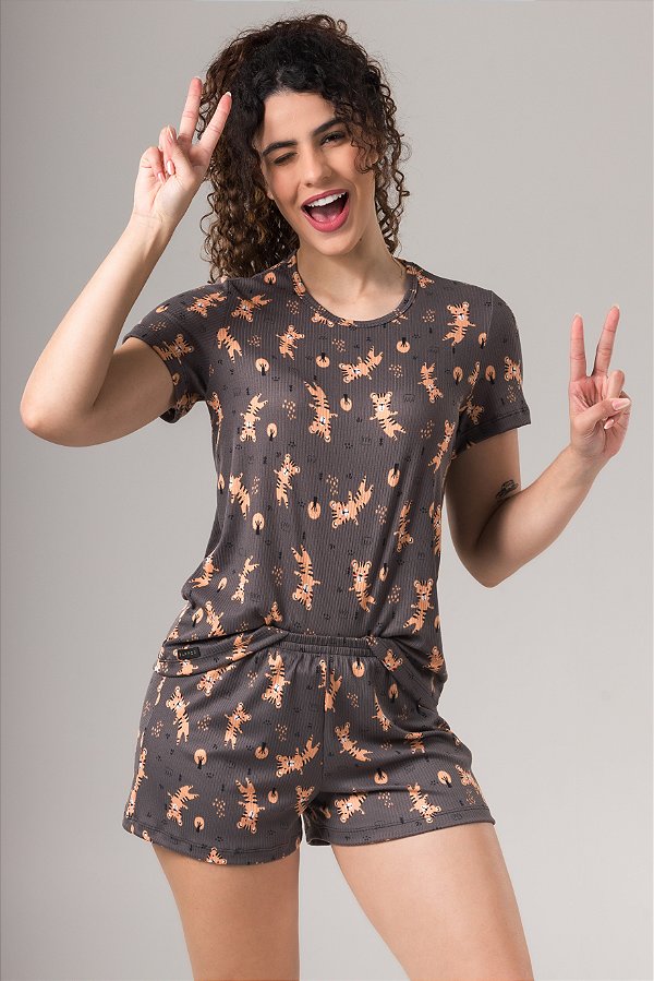 Pijama Manga Curta