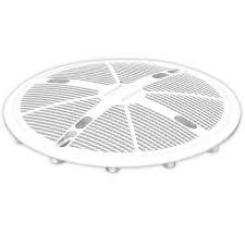 Tampa F.S.B para Dreno de fundo Branca  com Kit parafusos