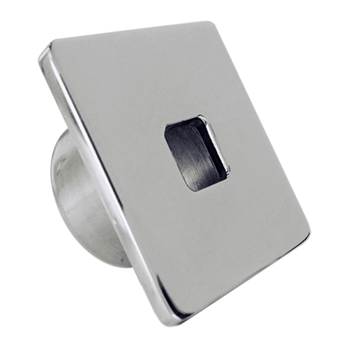 Dispositivo de Retorno Quadra Aço  Inox 316 50mm -CristalInox