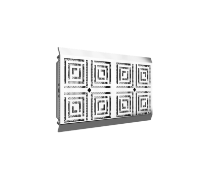 Grelha Modular Central de sobrepor 152 x 264mm-Cristalledeinox