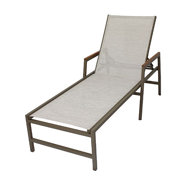 Espreguiçadeira Diamante em tela com braço