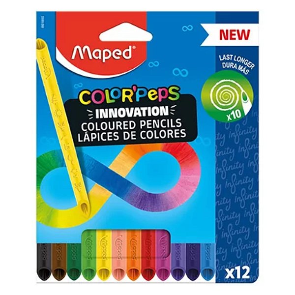Lápis de Cor 12 cores Color Peps Infinity Maped