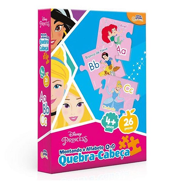 Quebra-Cabeça - 26 Peças - Princesas Disney - Montando o Alfabeto