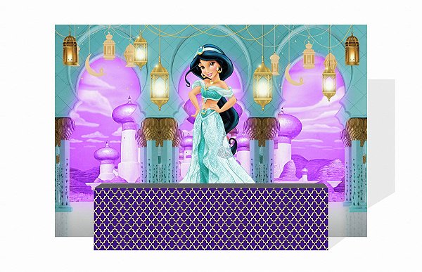 Kit Painel Sublimado Jasmine + Fechamento De Mesa