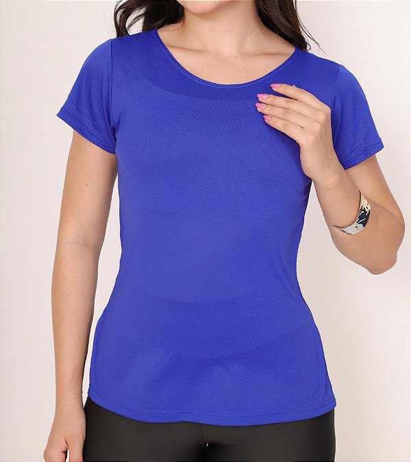 Blusa de Manga Mulet Cor Azul Royal